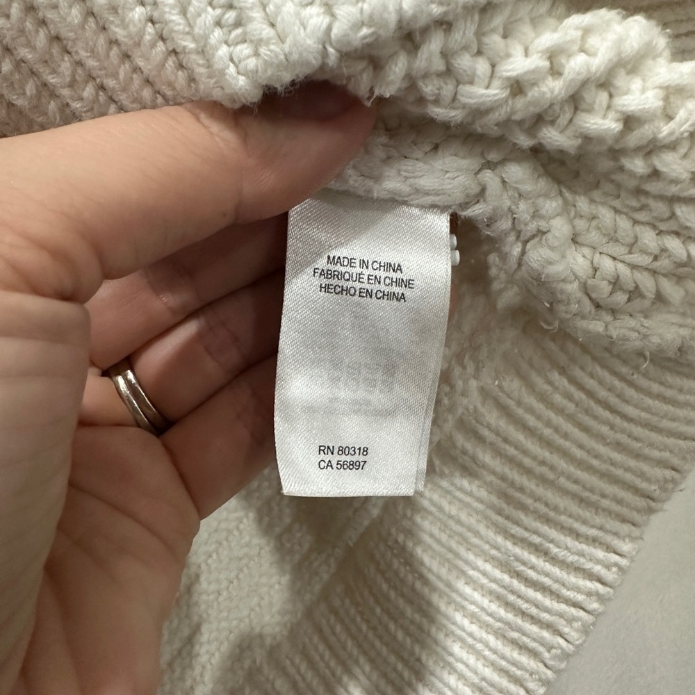 Lucky Brand 100% cotton Women's textured Turtleneck Sweater size large - Picture 7 of 9